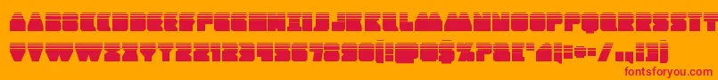 Contourofdutyhalf Font – Red Fonts on Orange Background