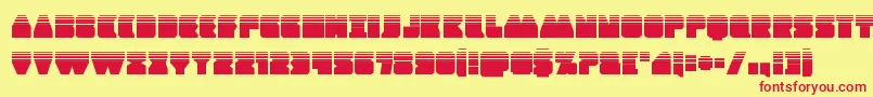 Contourofdutyhalf Font – Red Fonts on Yellow Background