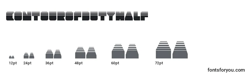 Размеры шрифта Contourofdutyhalf