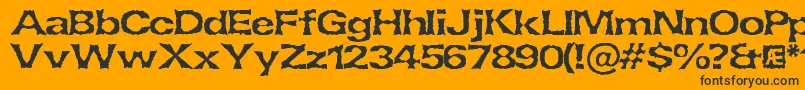 LethargicBrk-Schriftart – Schwarze Schriften auf orangefarbenem Hintergrund