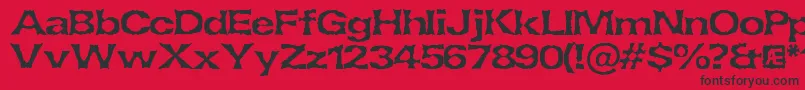 LethargicBrk Font – Black Fonts on Red Background