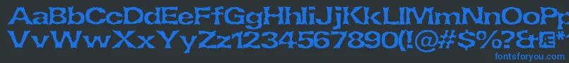 LethargicBrk Font – Blue Fonts on Black Background