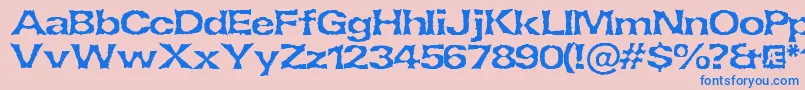 LethargicBrk-Schriftart – Blaue Schriften auf rosa Hintergrund