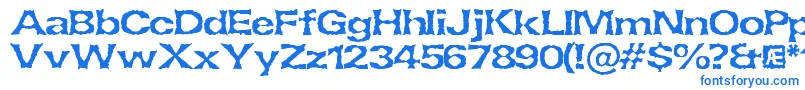 LethargicBrk Font – Blue Fonts on White Background