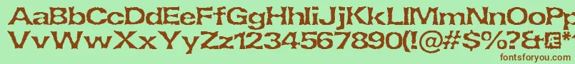 LethargicBrk Font – Brown Fonts on Green Background