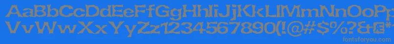 LethargicBrk Font – Gray Fonts on Blue Background