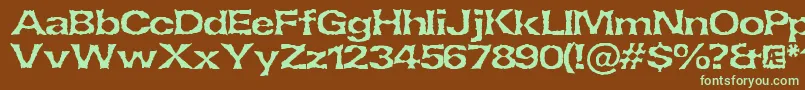 LethargicBrk Font – Green Fonts on Brown Background