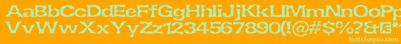 LethargicBrk Font – Green Fonts on Orange Background