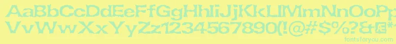 Шрифт LethargicBrk – зелёные шрифты на жёлтом фоне