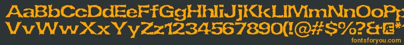 LethargicBrk Font – Orange Fonts on Black Background