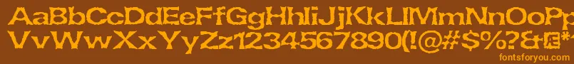 LethargicBrk Font – Orange Fonts on Brown Background