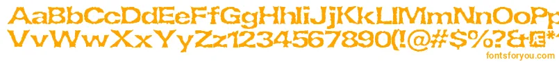 LethargicBrk-Schriftart – Orangefarbene Schriften auf weißem Hintergrund