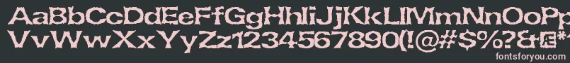 LethargicBrk Font – Pink Fonts on Black Background