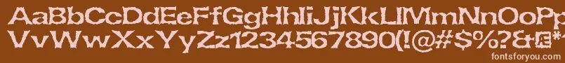 LethargicBrk Font – Pink Fonts on Brown Background