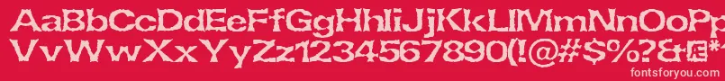 LethargicBrk Font – Pink Fonts on Red Background