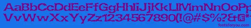 LethargicBrk Font – Purple Fonts on Blue Background