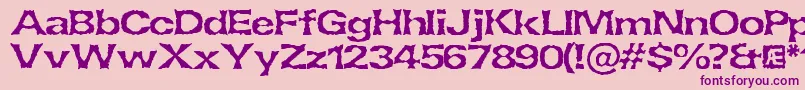 LethargicBrk-Schriftart – Violette Schriften auf rosa Hintergrund