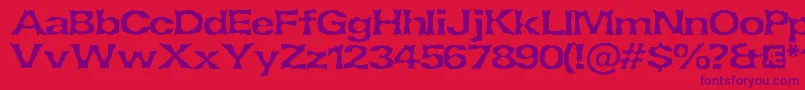 LethargicBrk Font – Purple Fonts on Red Background