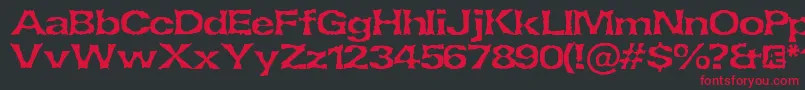 LethargicBrk Font – Red Fonts on Black Background