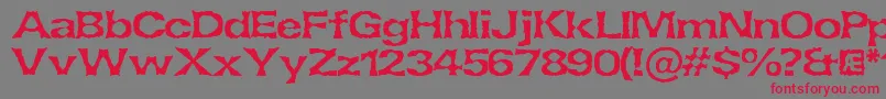 LethargicBrk Font – Red Fonts on Gray Background