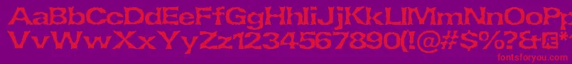 LethargicBrk Font – Red Fonts on Purple Background