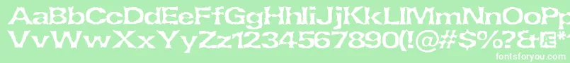 LethargicBrk Font – White Fonts on Green Background