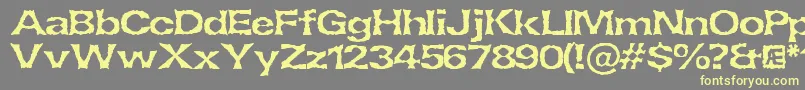 LethargicBrk Font – Yellow Fonts on Gray Background