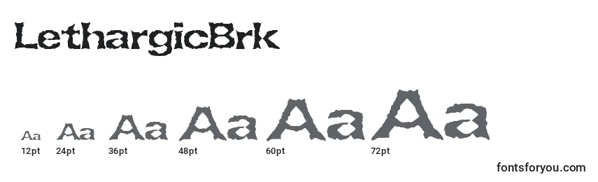 Größen der Schriftart LethargicBrk