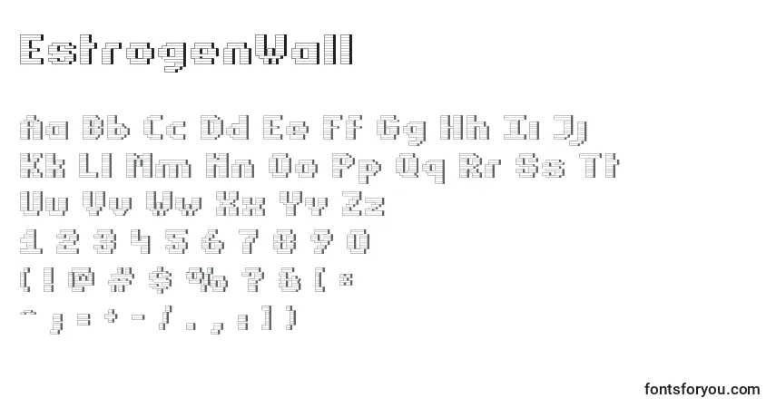 Fuente EstrogenWall - alfabeto, números, caracteres especiales