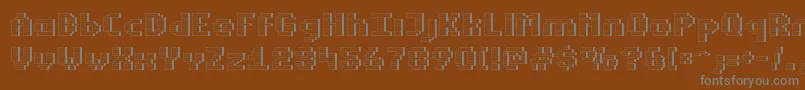 フォントEstrogenWall – 茶色の背景に灰色の文字