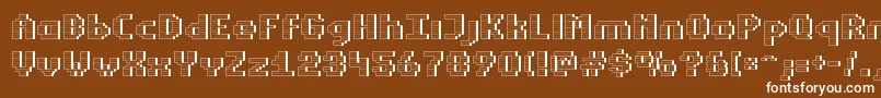 フォントEstrogenWall – 茶色の背景に白い文字