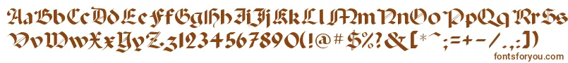 Paladpcr-Schriftart – Braune Schriften auf weißem Hintergrund
