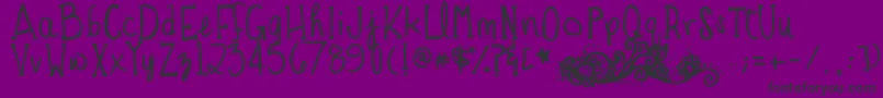 Шрифт TheToadfrog – чёрные шрифты на фиолетовом фоне