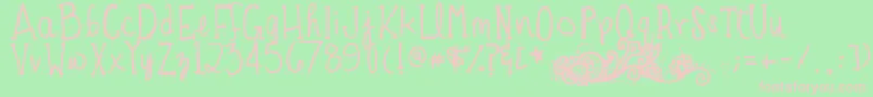 TheToadfrog Font – Pink Fonts on Green Background