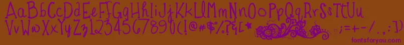 TheToadfrog Font – Purple Fonts on Brown Background