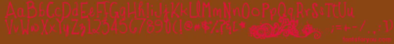 TheToadfrog Font – Red Fonts on Brown Background
