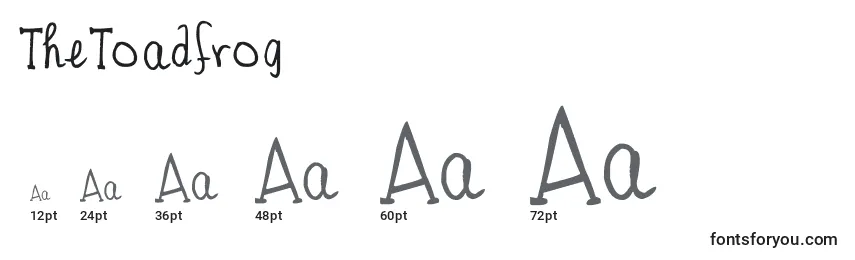 TheToadfrog Font Sizes