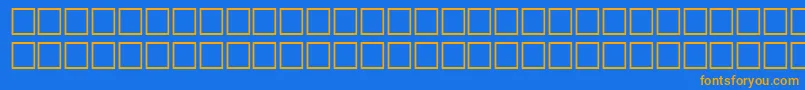 フォントAlawi339 – オレンジ色の文字が青い背景にあります。