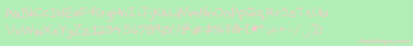 Dickshandwriting Font – Pink Fonts on Green Background