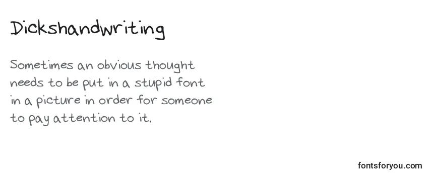 Dickshandwriting Font