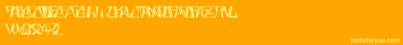 GloryThinBold Font – Yellow Fonts on Orange Background