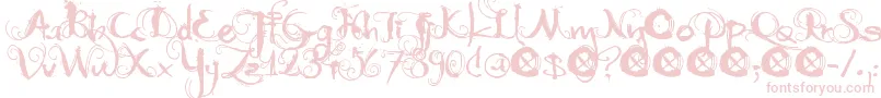 DkMoonlightShadow Font – Pink Fonts on White Background