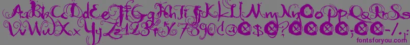 DkMoonlightShadow Font – Purple Fonts on Gray Background