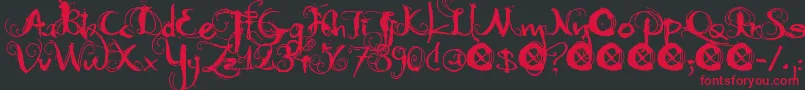 DkMoonlightShadow Font – Red Fonts on Black Background