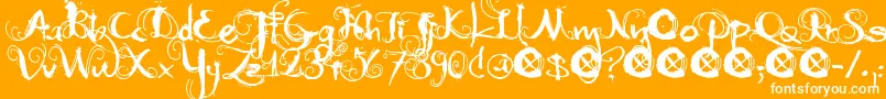 DkMoonlightShadow Font – White Fonts on Orange Background