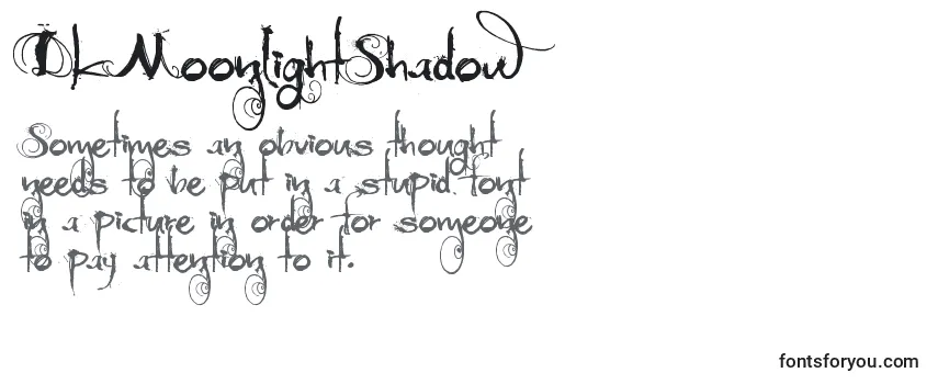 Überblick über die Schriftart DkMoonlightShadow