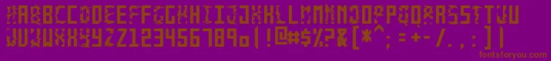 MonolythMonospacedWin Font – Brown Fonts on Purple Background