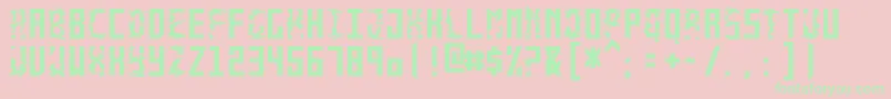 MonolythMonospacedWin Font – Green Fonts on Pink Background