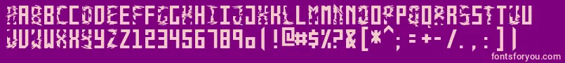MonolythMonospacedWin Font – Pink Fonts on Purple Background