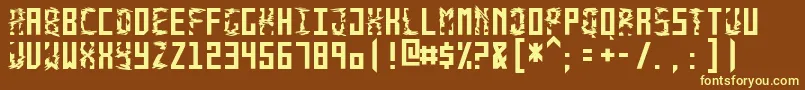 MonolythMonospacedWin Font – Yellow Fonts on Brown Background
